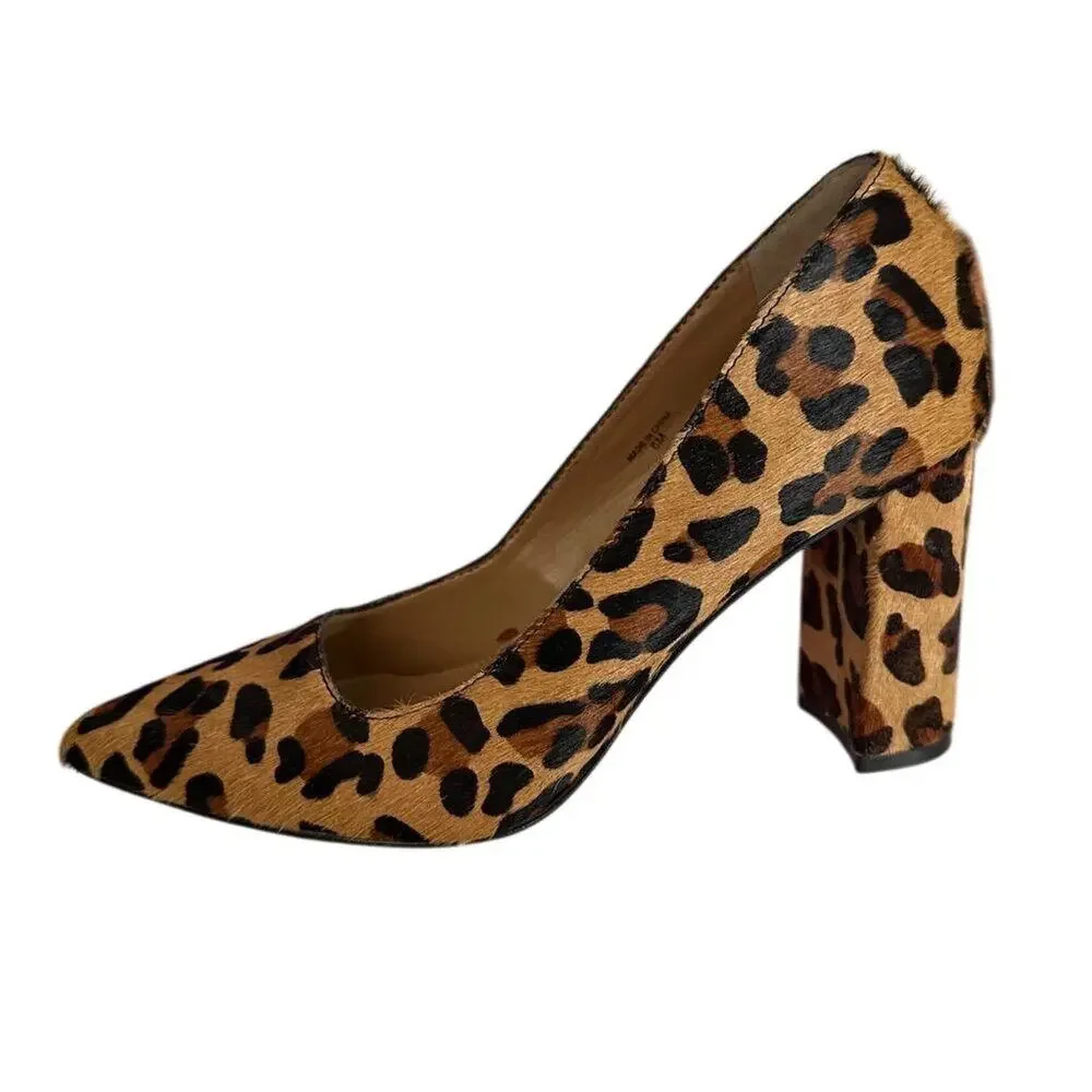 Banana Republic Women's Leopard Print Block Heel Pumps Size 6M Formal Shoes‎ - Picture 5 of 10